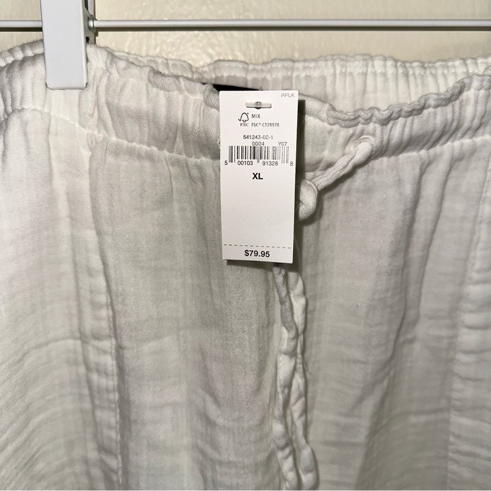 NWT GAP‎ Gauze Pull on new off white pants XL - Picture 2 of 5